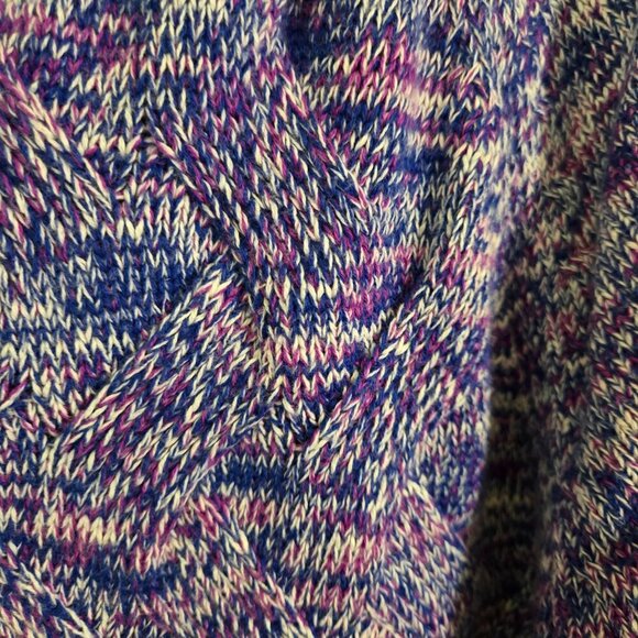 Lands' End Drifter Purple Pink Marled Cotton Plussize Crewneck Sweater Size 3X - Picture 3 of 5